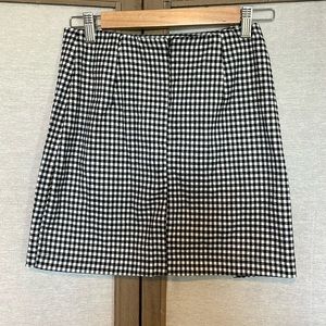 Love On a Hanger - Black and White Buffalo Plaid Mini Skirt